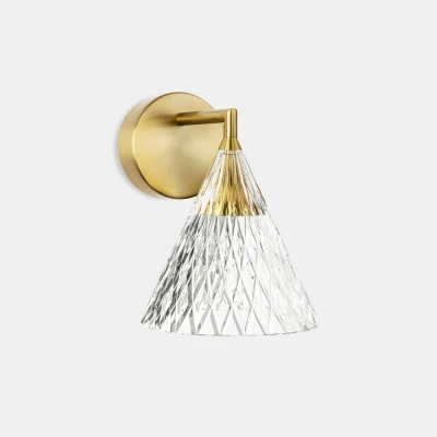 Image of Veneto LED Glass Dome Shade Gold IP20 6.7W 2700K