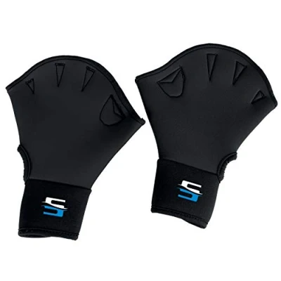 Image of SEAC Unisex&#039;s Neoprene Training Gloves for Aqua Fitness Exercises and Pool Workout, 3, Black, XL/XXL