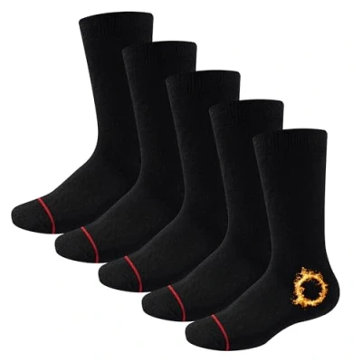 Image of The Essentials Wardrobe 5PK Mens Thermal Socks UK 6 11/EU 39 45 Black