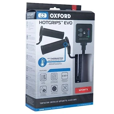 Image of OXFORD Hotgrips Evo Sports With Thermister Controlled Heat Settings. Heated Motorcycle Grips. EL422