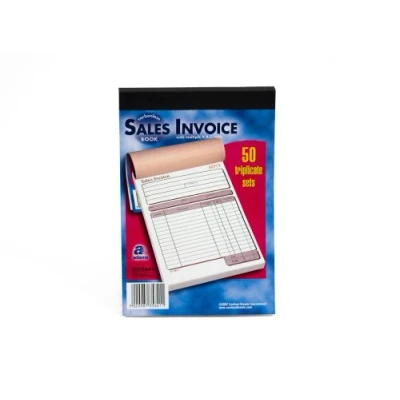 Image of Pukka Pad, NCR Triplicate Sales Invoice Book 137 x 203mm Pack of 5