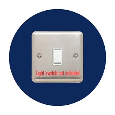Image of single LIGHT SWITCH SURROUND round acrylic back panel or finger plate plug, Colour:Navy