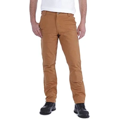 Image of Carhartt Men&#039;s Rugged Flex Straight Fit Duck Double Front Utility Work Pant, Brown, 40W / 32L
