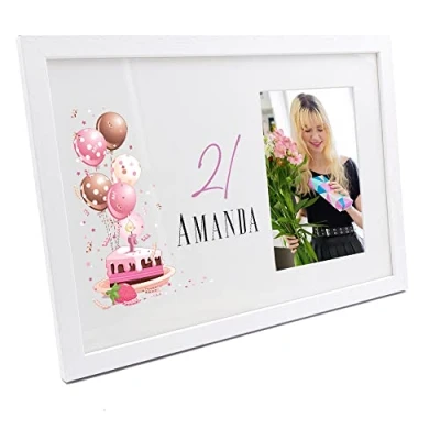Image of Personalised 21st Birthday Gifts for her Photo Frame