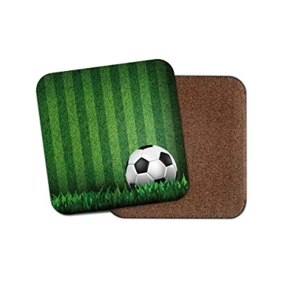 Image of 1 x Football Pitch Coaster Soccer Sports Son Dad Brother Uncle #14384