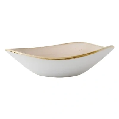 Image of 12x Churchill Stonecast Nutmeg Cream Lotus Bowl 9&quot;