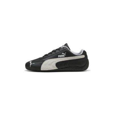 Image of Puma Speedcat LTHR Unisex Trainers, Black White, 11 UK