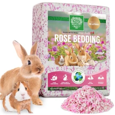 Image of SMALL PET SELECT Natural Paper Bedding with Real Rose Petals, 56L