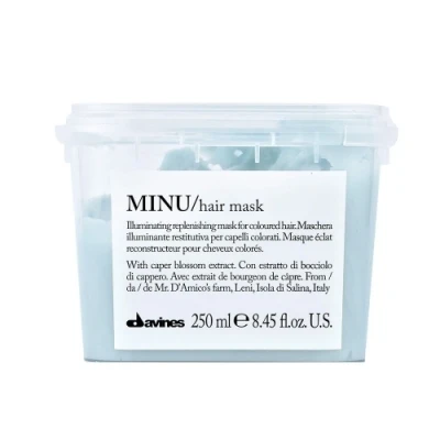 Image of Davines MINU Hair Mask 250ml Illuminating Replenishing For Coloured