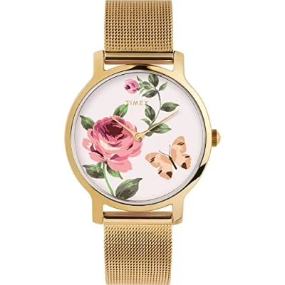 Image of Timex Women&#039;s Analogue Quartz Watch with Stainless Steel Strap TW2U19100