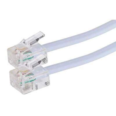Image of Maplin RJ11 Connector to 6P4C Telephone Modem Lead 5m White