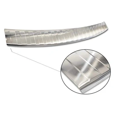 Image of Avisa Stainless Steel Rear bumper protector compatible with Toyota RAV 4 FL 2008 2010 &#039;Ribs&#039; (Only spare wheel)