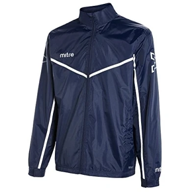 Image of Mitre Kids Primero Weatherproof Football Training Jacket Navy/White Small