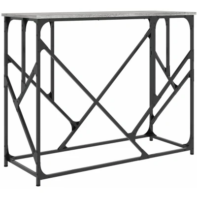 Image of vidaXL Console Table Grey Sonoma 100x40x80 cm Engineered Wood