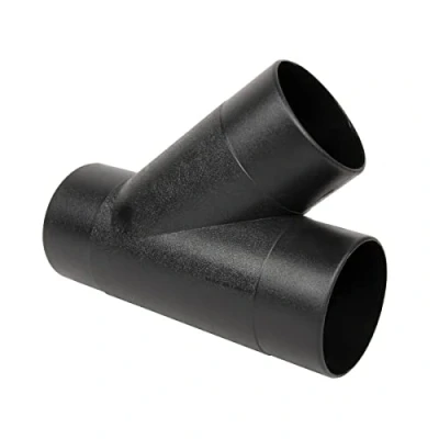 Image of POWERTEC 70106 4 Inch Y Fitting Dust Hose Connector, Black,