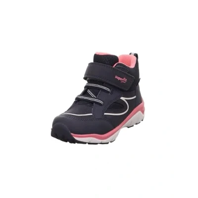 Image of Superfit SPORT5 Hightop trainers for kids, Size: 5.5K, Blau/rosa Imitation leather/ textile