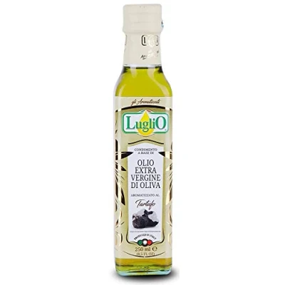 Image of Olio Luglio Black Truffle Olive Oil (250 ml) Extra Virgin Essence Cold Pressed Glass Bottle