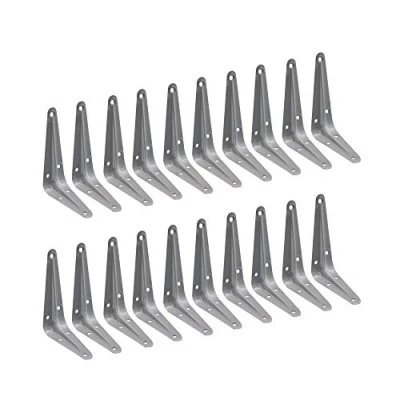 Image of EAI 100x75mm / 4x3&quot; Original London Pattern Shelf Bracket Silver/Grey Pack of 20