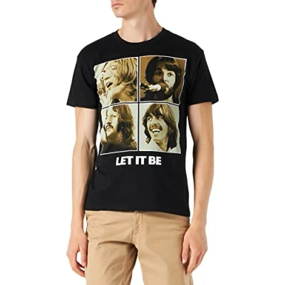 Image of Unknown Men&#039;s Let It Be Sepia T Shirt, Black, L UK