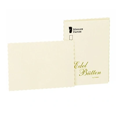 Image of Rössler 2052388803 A6 Hammer Embossed Handmade Paper Card Ivory
