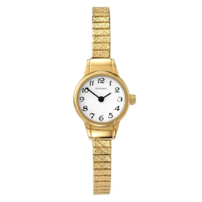 Image of Sekonda Women&#039;s Quartz Watch with White Dial Analogue Display and Gold Stainless Steel Bracelet 4474.27