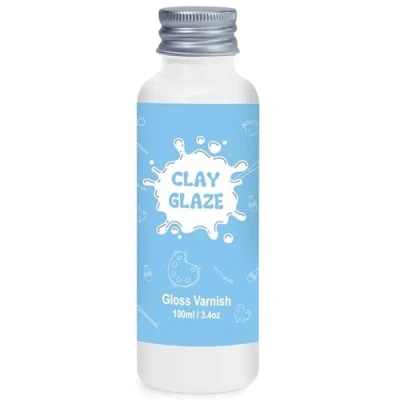 Image of 100ml Air Dry Clay Glaze，Air Varnish for Airdry Clay，Clay Drying Can Used to Prevent Cracking, Scratches, and Wear,It Also Having a Glossy Glaze Effect (Gloss)