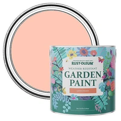 Image of Rust Oleum Peach Mould Resistant Garden Paint In Satin Finish Happy As A Clam 2.5L