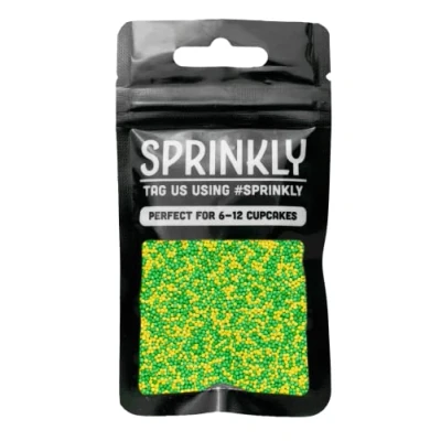 Image of SPRINKLY Matt 100&#039;s &amp; 1000&#039;s Yellow Green 30g