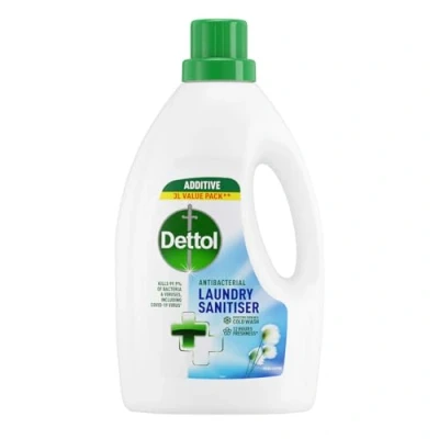 Image of DETTOL Antibacterial Laundry Cleanser, Fresh Cotton, 1.5 Litre, Pack of 8