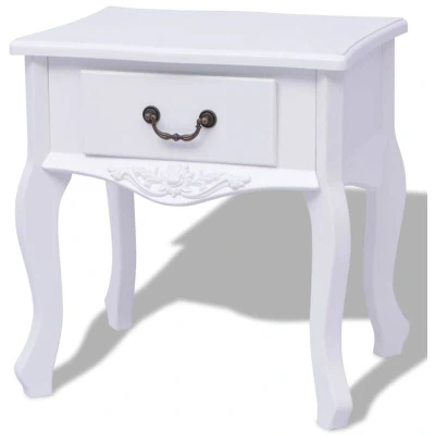 Image of vidaXL Bedside Cabinet MDF White