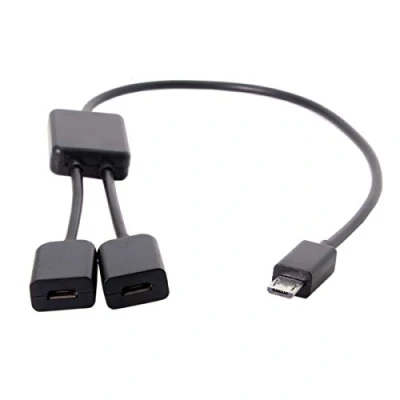 Image of CY Micro USB to Dual Ports Female Hub Cable for Laptop MacBook Notebook PC &amp; Mouse Flash Disk