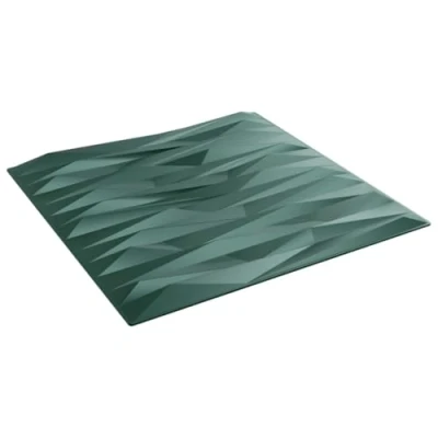 Image of vidaXL Wall Panels 48 pcs Green 50x50 cm XPS 12 m² Stone