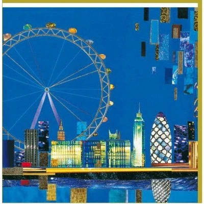 Image of Greeting Card (PR8492) Blank/Birthday London From The Spirit Range Embossed Finish.