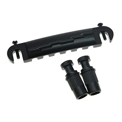 Image of KAISH Black Electric Guitar Wrap Around Bridge Tailpiece for Les Paul LP Junior