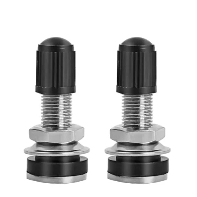 Image of maxtachi 2 Pcs TR161 Metal Tyre Valve, Valve Rim Valves with Dust Caps, Motorcycle Tubeless Car Stem Replacement Cap, Shafts for Tyres