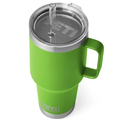Image of YETI Rambler Straw Mug, Stainless Steel Vacuum Insulated Mug with Stronghold Lid, Canopy Green, 35 oz (1035 ml)