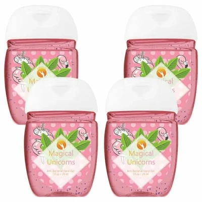 Image of HandiGel Pocket Size Hand Sanitizers Antibacterial Gel, 29ml (4x Magical unicorns)