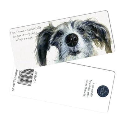 Image of Little Dog Laughed Lurcher Bookmark Gift Idea Perfect Book Lover Gifts ACBM01