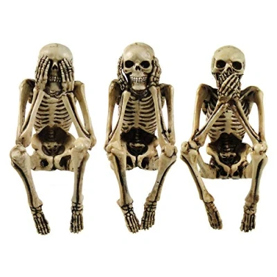 Image of Nemesis Now NEM4341 Three Wise Skeleton Figurine 24cm Ivory, Skeletons