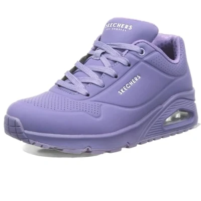 Image of Skechers Women&#039;s Uno Stand on Air Sneaker, Lilac Durabuck Mesh, 5.5 UK