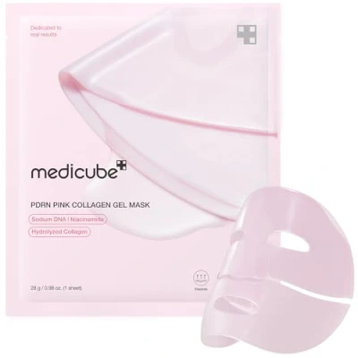 Image of medicube Salmon DNA PDRN pink collagen jelly gel mask overnight face for glass glow skin elasticity, hydrating, firming and moisturizing korean skincare, 28g, 1ea