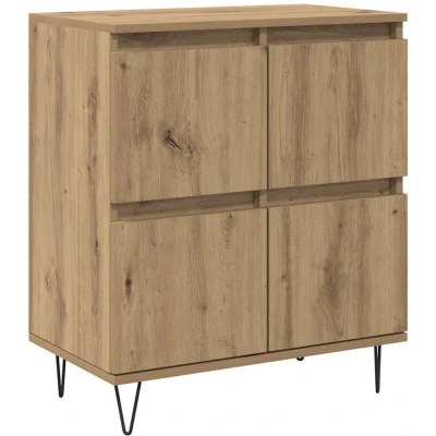 Image of Sideboard with Storage Door Brown 60 x 35 70 cm Engineered wood Vidaxl