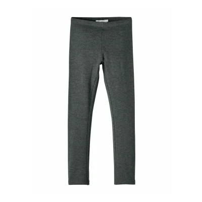 Image of NAME IT Girl&#039;s NKFDAVINA Solid SWE Legging BRU N NOOS, Dark Grey Melange, 9 12 Months