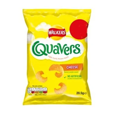Image of Walkers Quavers Cheese Snacks, Pack of 32 x 20.5 g