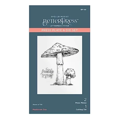 Image of Spellbinders Mushroom Duo Press Plate &amp; Die Set from The BetterPress Autumn Collection