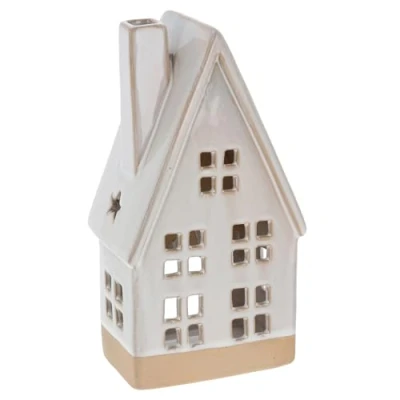 Image of Shudehill Giftware Christmas Star Glazed Tealight Holder House Ornament Warm White Cosy Home Decoration (Star)