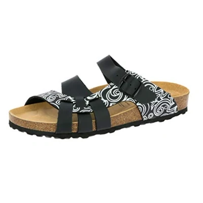 Image of Lico Women&#039;s Bioline Lady Soft Mules, Black White, 8 UK