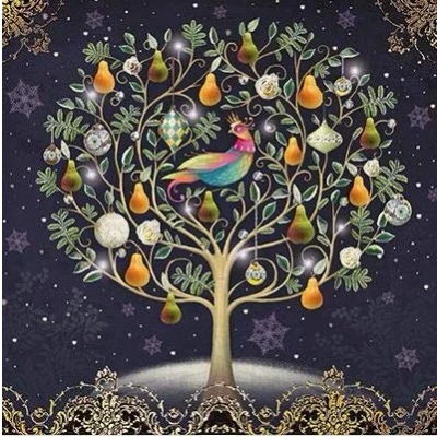 Image of Pack of 6 Charity Christmas Cards from Medici Pretty Partridge Sold in Aid Marie Curie, Alzheimer&#039;s Society, British Heart Foundation, Shelter, Parkinson&#039;s UK and Oxfam