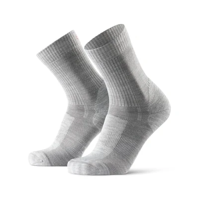 Image of DANISH ENDURANCE Walking Socks Merino Wool Lightweight, Anti Blister Hiking Socks, Breathable Summer Trekking for Men &amp; Women, Unisex, Light Grey, 9 12