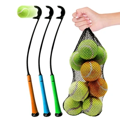 Image of Petopedia 1x 65cm Long Dog Ball Launcher for Dogs with 10 Balls Toys Thrower Slinger Tennis Strong Hands free Pick Up (25&quot; Long)